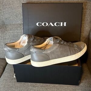 Coach Men's Gray and Cream Sneakers